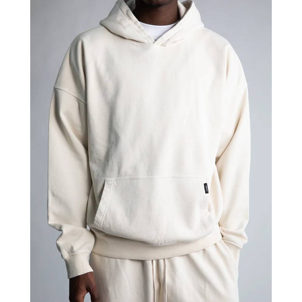 Hours Drop Shoulder Hoodie Vintage Bone Large‎ New With Tags